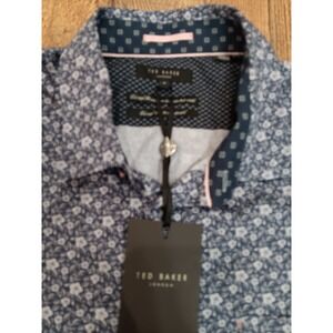 ted baker mens Button shirt size 6 NWT All Over Print 2xl 1991